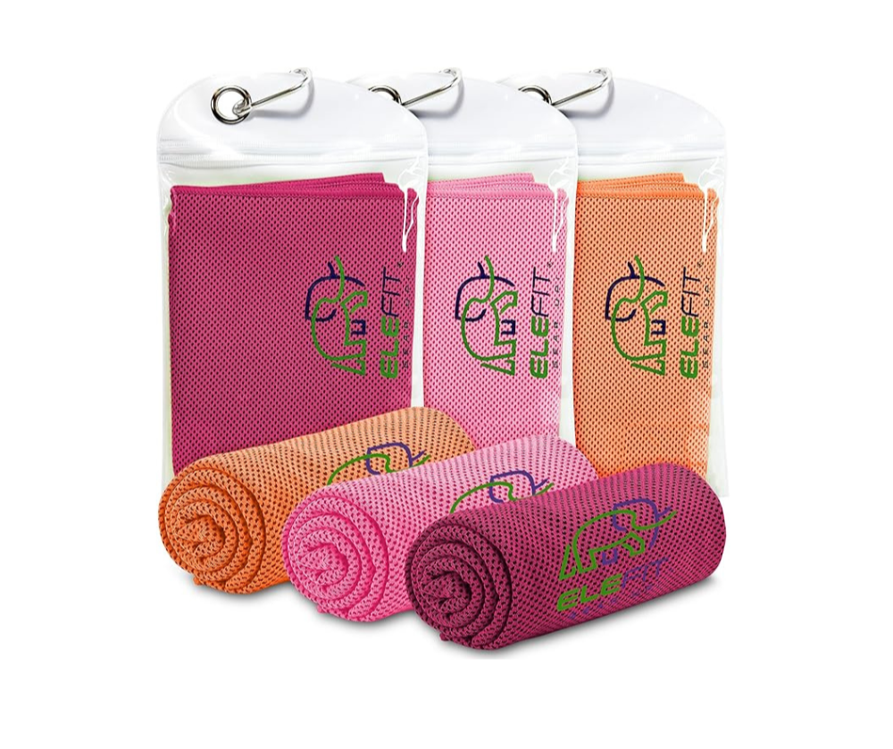 EleFit Vega Cooling Towels (3 Pack) – Ultra-Soft, Sweat-Wicking, Lightweight Cooling Towels for Outdoor Workouts