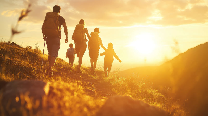A happy and active family