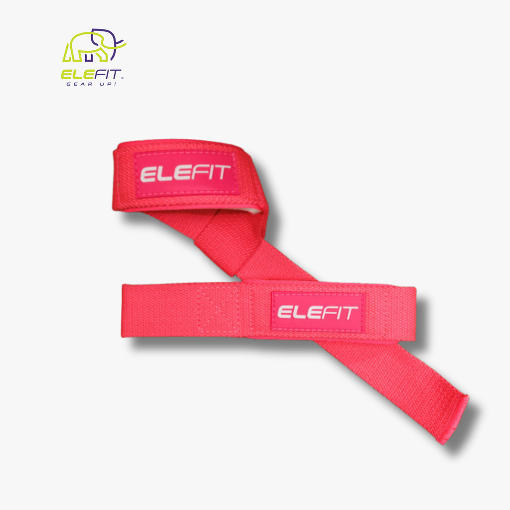 Lifting Straps PINK for Weightlifting, Bodybuilding, Powerlifting & Deadlifts – Extra-Long 18” Cotton Straps with Padded Neoprene Wrist Support