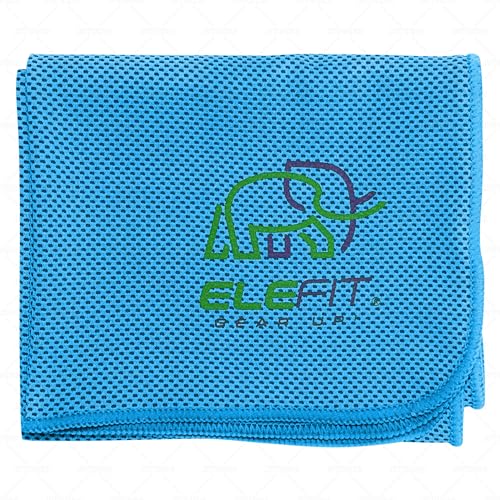 Blue cooling towel for fitness