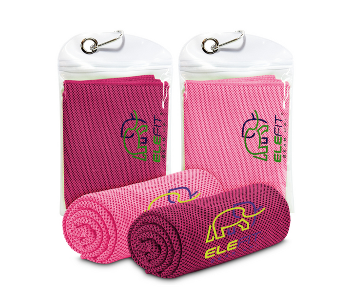Convenient fitness and travel, this EleFit set offers both a hand towel for gym and quick dry towels for travel, all packed in sleek, portable pouches.