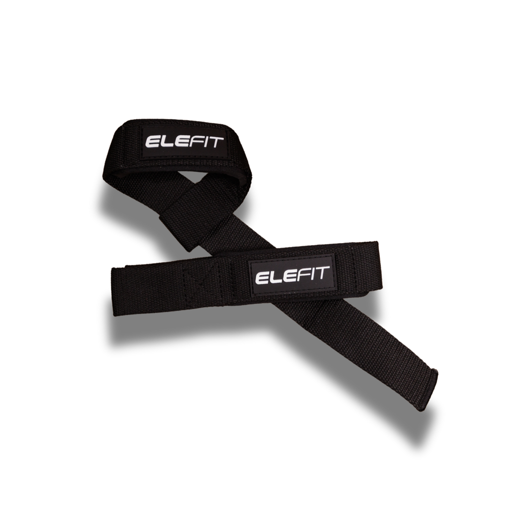 Lifting Straps BLACK for Weightlifting, Bodybuilding, Powerlifting & Deadlifts – Extra-Long 18” Cotton Straps with Padded Neoprene Wrist Support