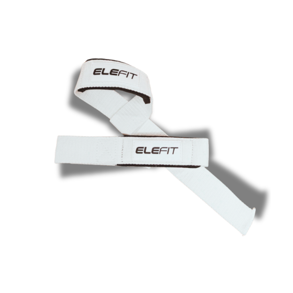 Lifting Straps WHITE for Weightlifting, Bodybuilding, Powerlifting & Deadlifts – Extra-Long 18” Cotton Straps with Padded Neoprene Wrist Support